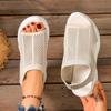 Sweat Sandals Women'S New Platform Open Toe Mesh Shoes Fashionable And Casual Hollow Out Wedge Shoe For Woman Wedge Sandal