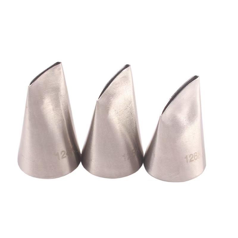3-Piece Austin Rose Petal Piping Tips: 124K, 125K, 126K for Cream Decoration