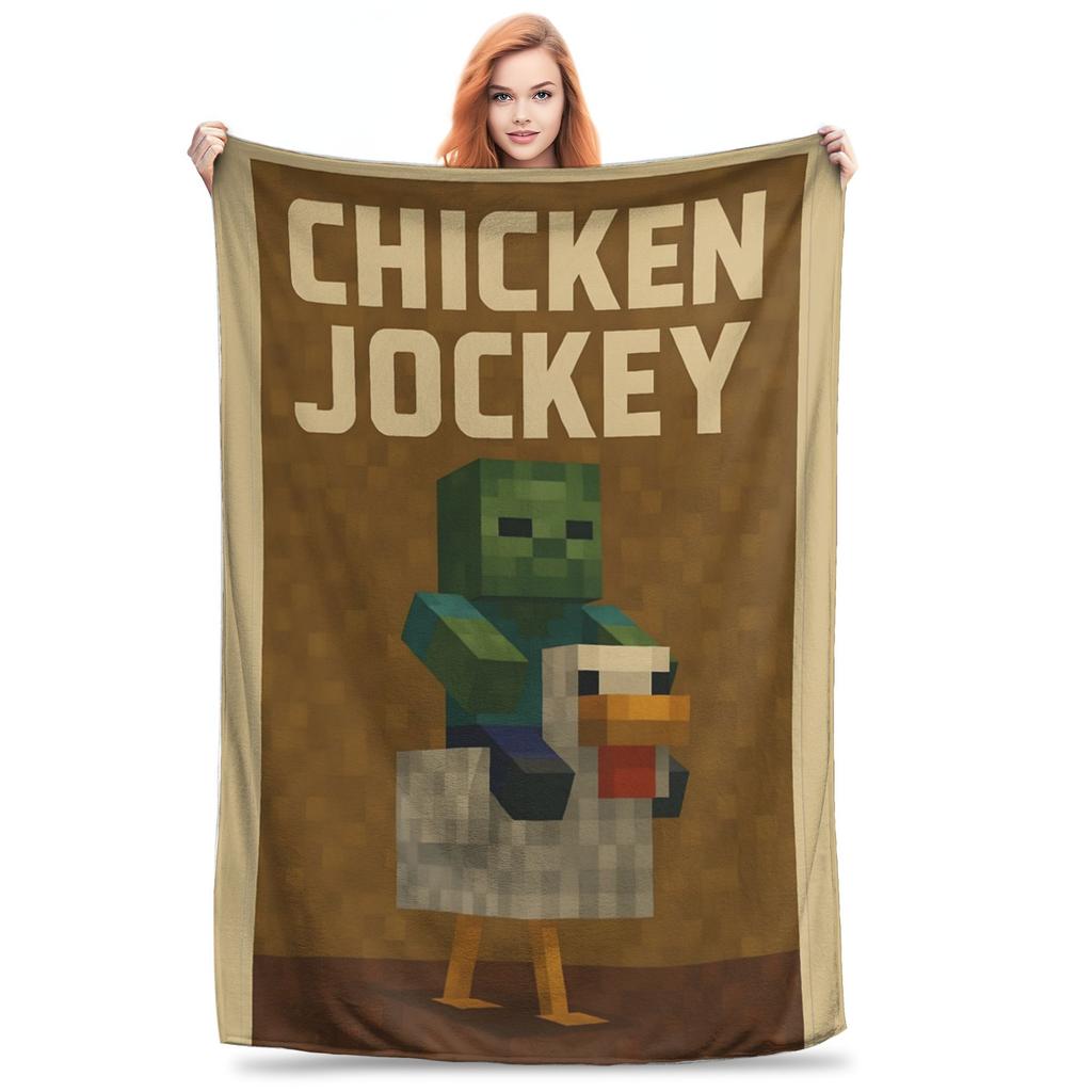 Chicken Jockey Blankets  Fuzzy Awesome Soft Throw Blankets for Home All Season