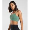 Gymshark Whitney Eyelash Knit Bandeau Leaf Green B4a4z Ebct