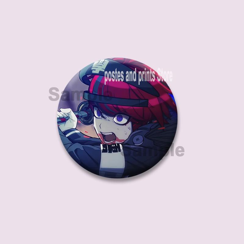 Anime Game Series The Hundred Line Last Defense Academy Badge Cartoon Round Brooch Pins on Backpack Hat Accessories Jewelry Gift