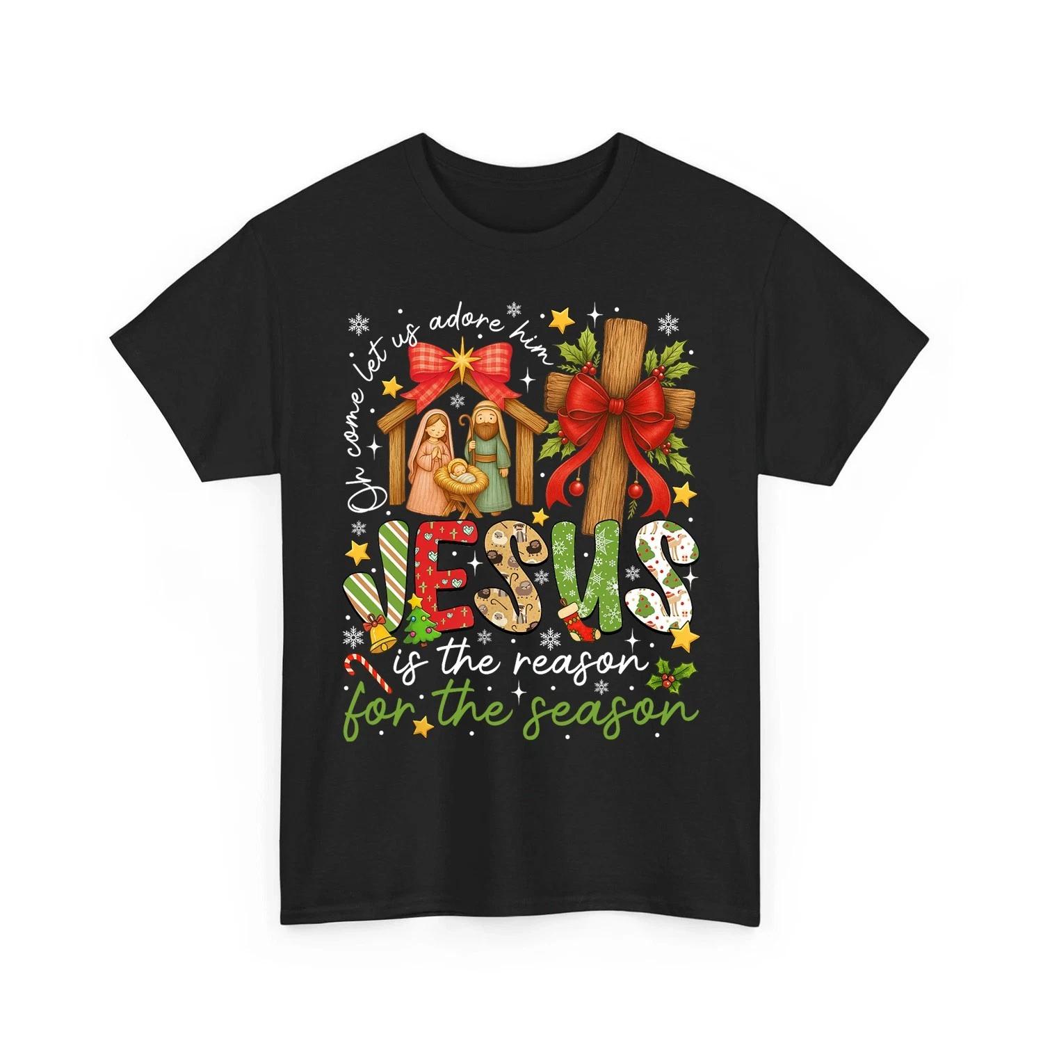 Jesus is The Reason for The Season Christian Christmas Unisex T-Shirt M