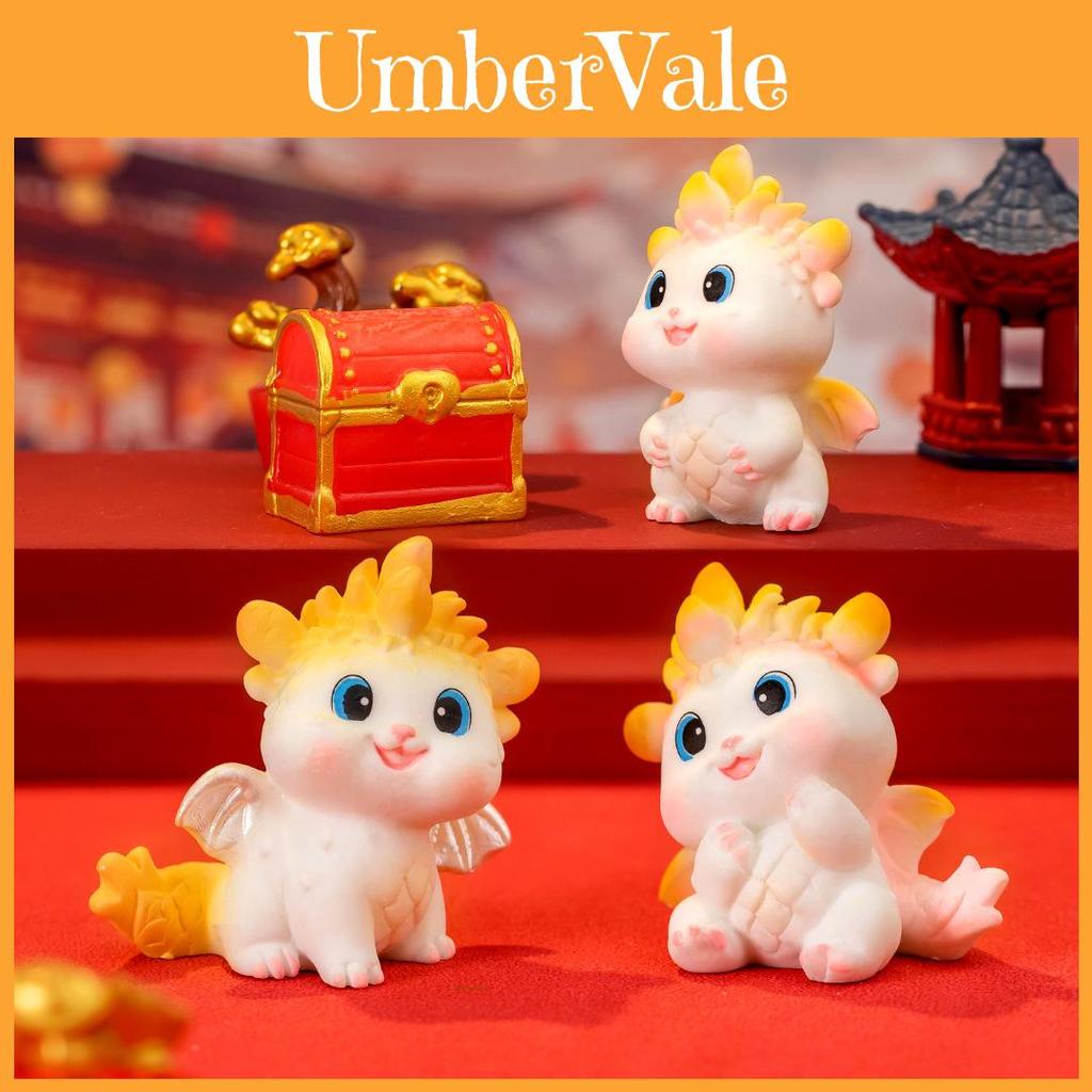 Miniature Resin Cute Little Dragon Ornament Vehicle Decor With Standing Pose
