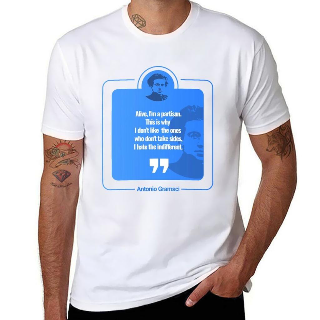 Antonio Gramsci Zitat Poster T-Shirt Wesentliches einfarbiges T-Shirt