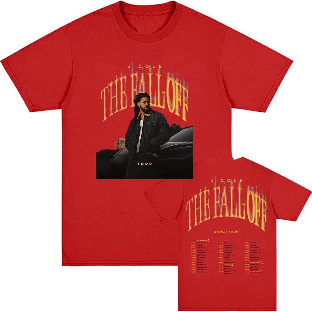THE FALL OFF World Tour 2026 Tshirt Rapper J COLE Design Graphic Tshirt Short Sleeve Cotton Summer Unisexs Tees Unisex Streetwear S