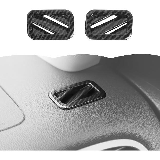 

RT-TCZ Center Console Side Air Vent Cover Trim Decoration Interior Accessories for Chevy Avalanche/Suburban/Tahoe 2007-2013,for GMC Yukon/Sierra Black Carbon Fiber
