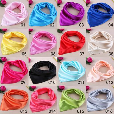 Vogue Solid Silk Head Neck Wrap Kobiety Lady Fashion Miękkie szaliki Bandana Szalik Kwadratowy Odczucie Satynowa Chusta
