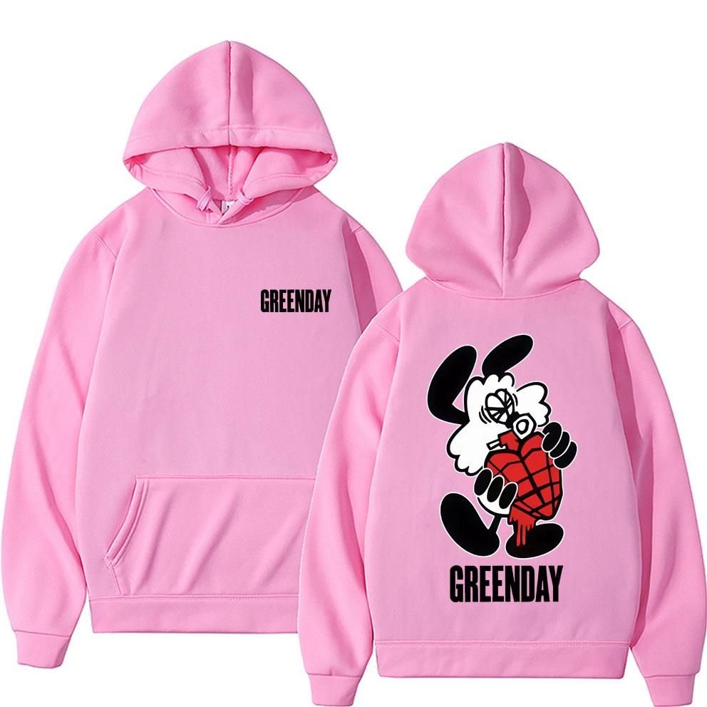 Punková Kapela Green Day Kreslený Vtipný Styl Mikina Pánská Vintage Oversized Streetwear Muži Ženy Móda Gotický Rock Mikina s Kapucí