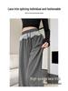 Women's Black Polka Dot Lace Trim Wide-Leg High-Waist Sporty Sweatpants (2025)