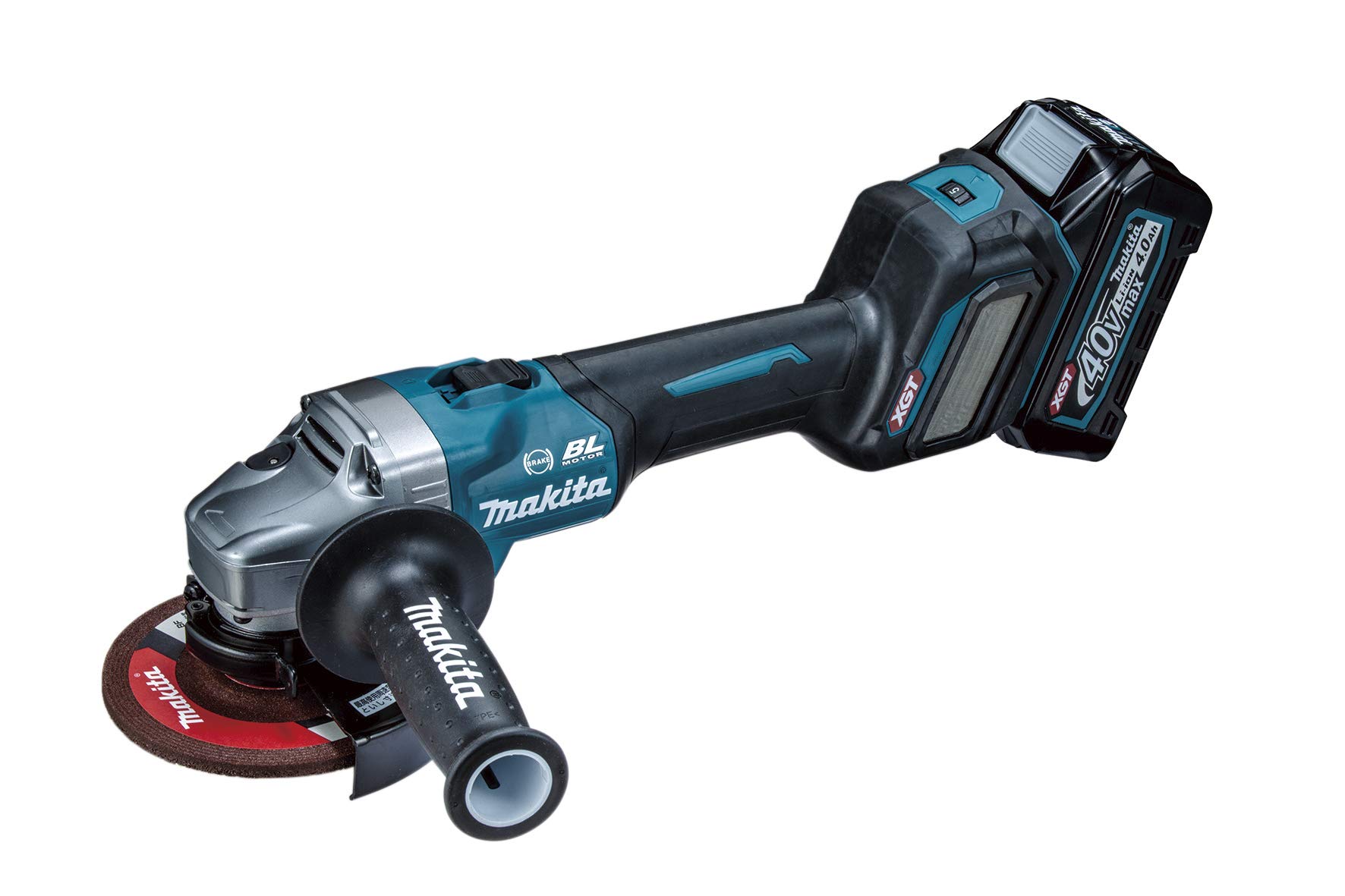 

Makita 125mm Disc Grinder 40Vmax 4Ah 2 Case Included GA018GRMX Batteries, Charger,