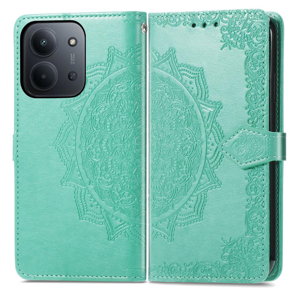 Wallet Case For Xiaomi Poco C85 4G (173mm) / Redmi 15C 4G (EU) (173mm) / 15C 5G (EU) (173mm) Mandala Flower Leather Phone Cover Stand