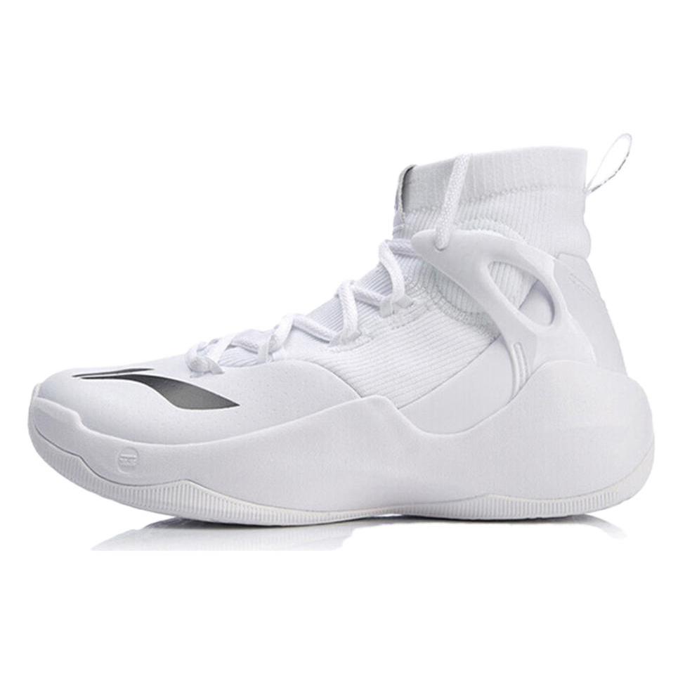 

new LiNing SONIC 6 V2 Cushioning Slip Resistant Coverage High top Basketball Shoes Men s White 39