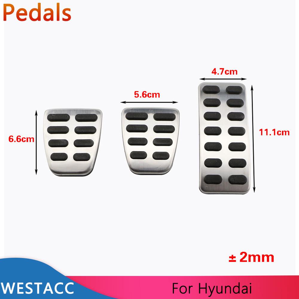 Auto Pedale Gaspedal Gas Bremse Kupplung Rest Pedal Abdeckung für Hyundai Ix25 Creta Accent Verna Solaris für Kia K2 rio Soul