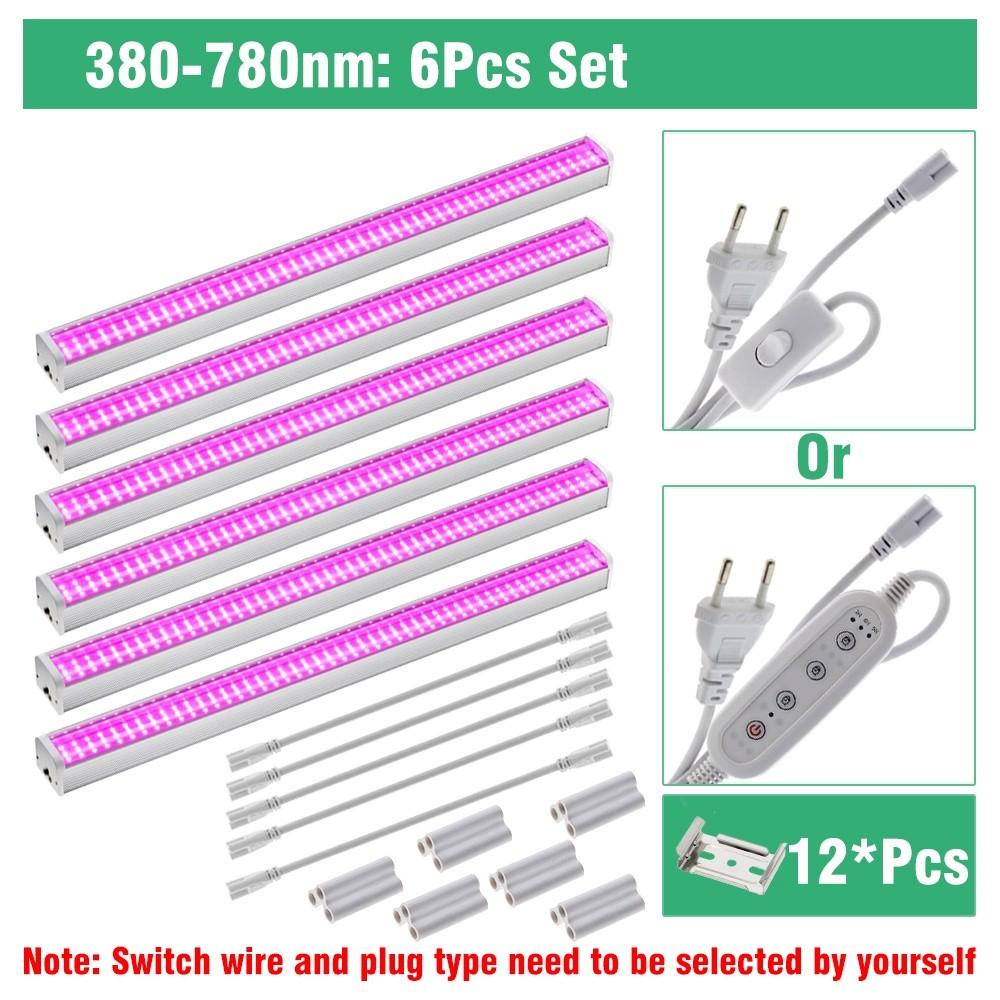 100-277V Tube Waterproof Indoor Plants Flower Seedling Growth Light LED Grow Light Household Full Spectrum Plant Light