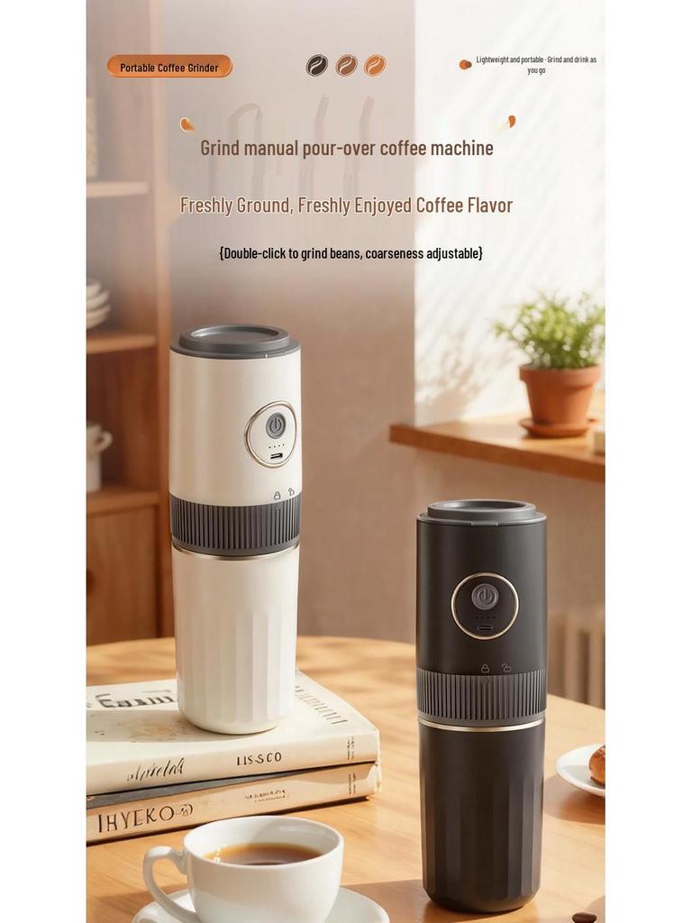 Moedor de Grãos de Café Elétrico Portátil e Máquina Automática Pour-Over