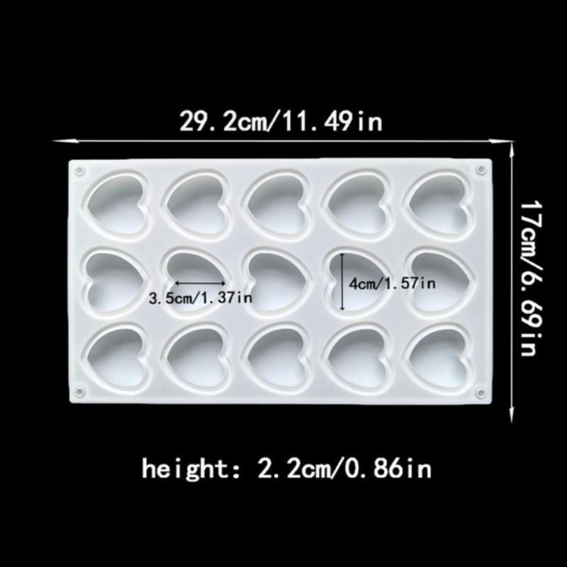 Heart Shaped Chocolate Silicone Baking Molds For French Dessert Mousse Pastry Fondant Candy Gummy Cake Decoration Bakeware Mold