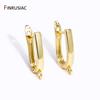 18K Gold Plated Brass Fastener Earrings Hooks Clasps,Earring fixtures,Shvenzy Earwire For DIY Handmade Earrings Making Findings