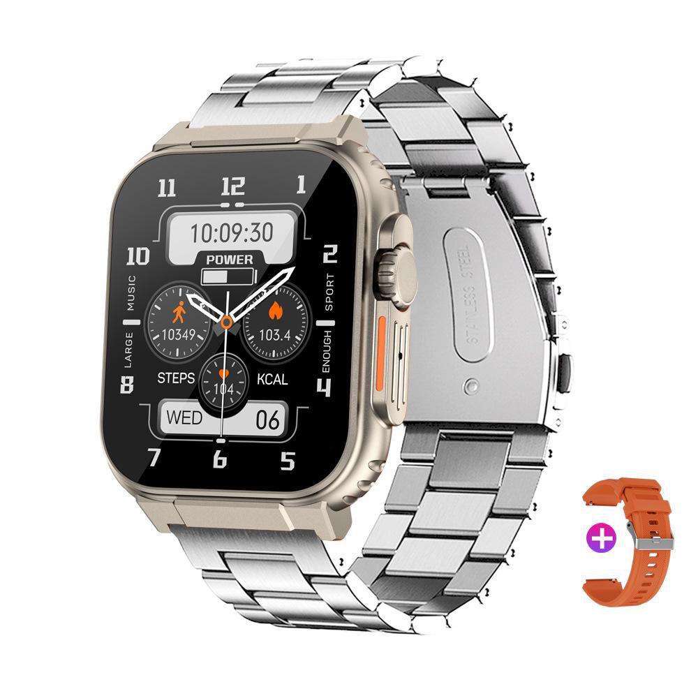 

Умные часы A70: Звонки по Bluetooth, воспроизведение музыки, TWS-подключение, мониторинг сердечного ритма и артериального давления Silver steel + orange glue серебряный