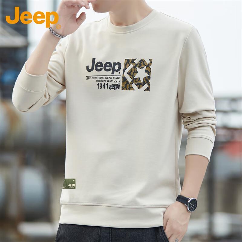 Jeep Men's Round Neck Long Sleeve Sweatshirt