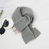 Korean Style Drawn Knitted Scarf Warm Solid Color  Soft Versatile for Couples  Students  Autumn and Winter Scarf