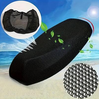 1pc Scooter and Motorcycle Seat Cover Thick Breathable Mesh, Durable Sun Protection Pad with Safety Straps, Comfortable Riding, Outdoor Cushion