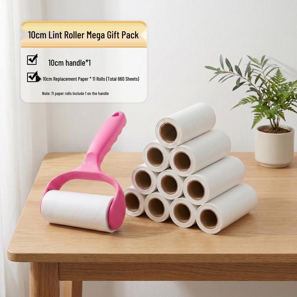 Removable Lint Roller for Pet Hair, Clothes & Home Cleaning