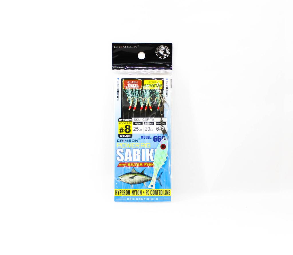 Crimson CSF-T8 Power Rig Sabiki Silverfish Tinsel Size 8 (5694)