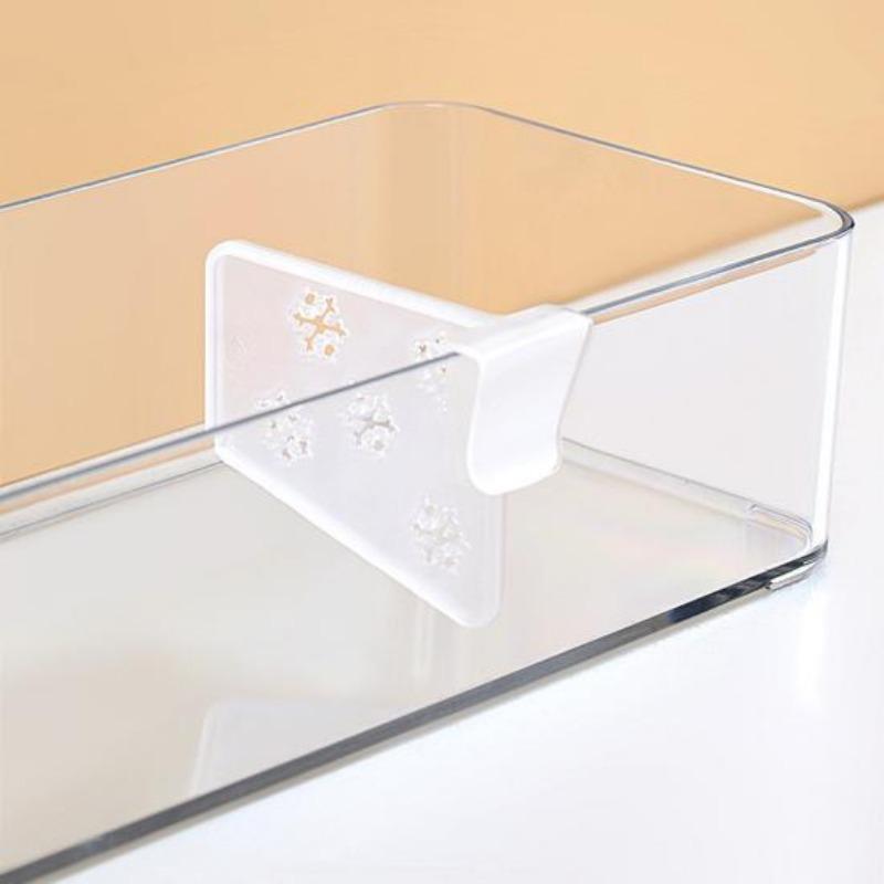 4 bucăți/set Separatoare pentru rafturi frigider fără perforare Separatoare reglabile pentru cămară Robuste, economisind spațiu