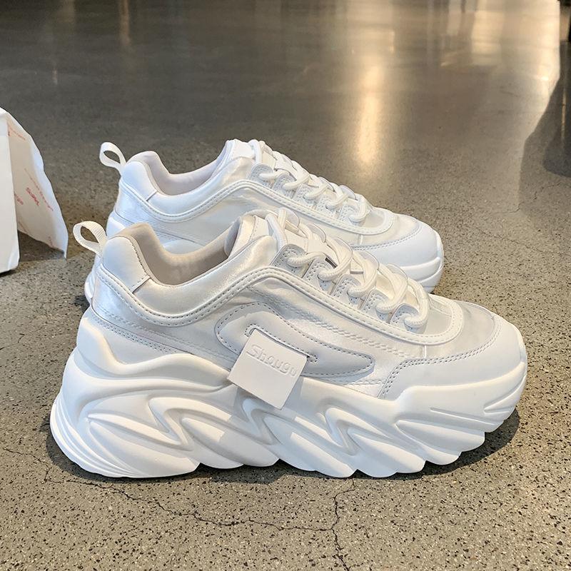 fashion Women Sneakers High Platform Casual Shoes Designer Chunky Sneakers Ladies Thick Sole White Shoes Breathable