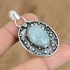 Gift For Her 925 Sterling Silver Natural Aquateen Gemstone Jewelry Pendant