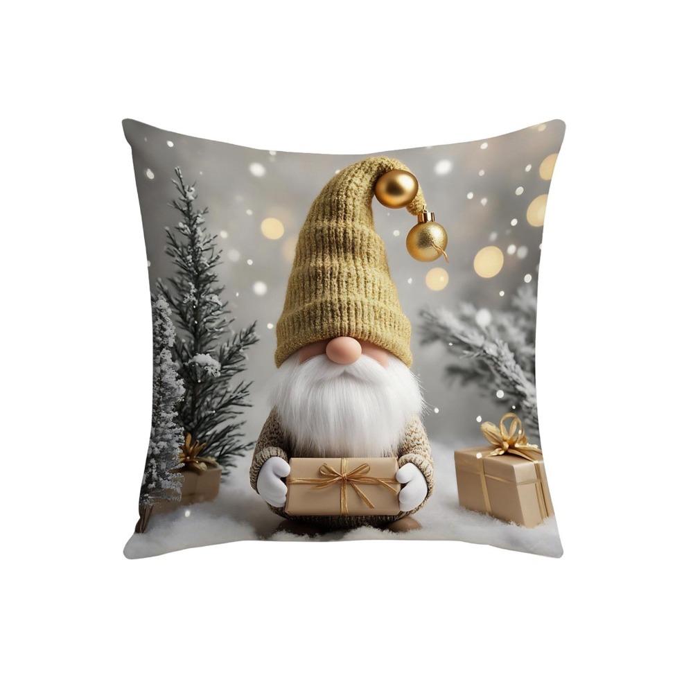 45x45cm Decorative Cushion Cover Linen Throw Pillow Cover Christmas Pillowcase  Holiday Supplies