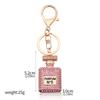 Fashion Creative Rhinestone Butterfly Perfume Keychain Hip Hop Cuban Necklace No. 5 Pendant for Women Elegant Holiday Jewelry