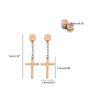 Set of 3 Pairs Non-perforated Magnet Stud Earrings Stainless Steel for Cross Dangling Earrings Clip On Jewelry for Women
