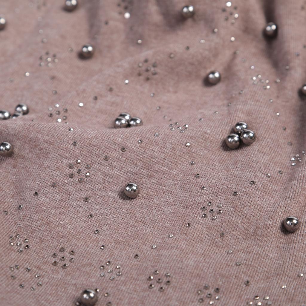 Neue frauen doppelschicht heißer diamant perlen pullover kappe herbst und winter mode alle-spiel warme mütze