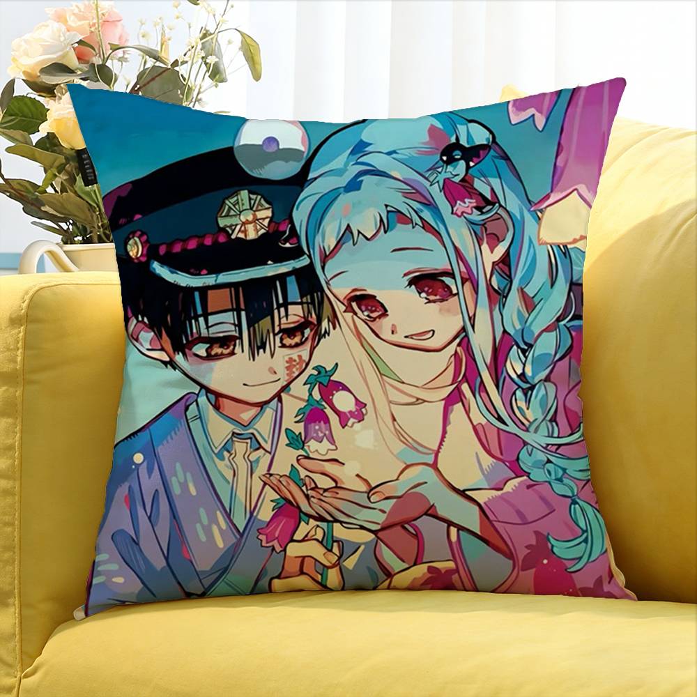 Anime Toilet-Bound Hanako-Kun Various Sizes Square Pillow Case For Car Home Bedchamber Decor