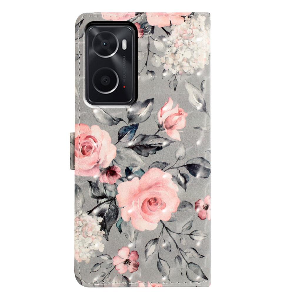 For Oppo A76/A36/A96 4G/Realme 9i 4G Case PU Leather 3D Pattern Phone Cover