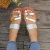 Fashion Summer 2025 Fashion Women's Shoes European and American Foreign Trade Large Size 43 Amazon EBay Shiny Flat Crystal Slippers Drop