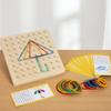 Montessori Wooden Children's Educational Toys Nail Boards Geometry Math Teaching Aids For Shape Cognition Imagination Develop