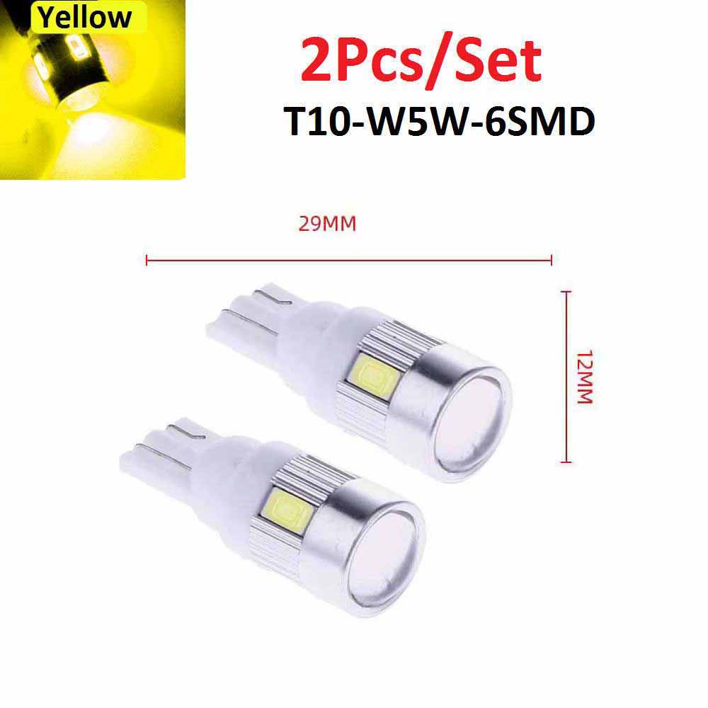 2 Stück/1 Stück T10 W5W 158 192 Xenon-Backup-Glühbirnen LED CANBUS 6SMD 5630 Innenbeleuchtung