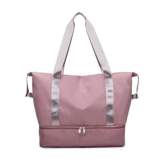 Waterproof Gym Tote Duffle Bag with Wet Pocket Shoe Compartment Weekender Overnight Tote for Travel Fitness Swimming