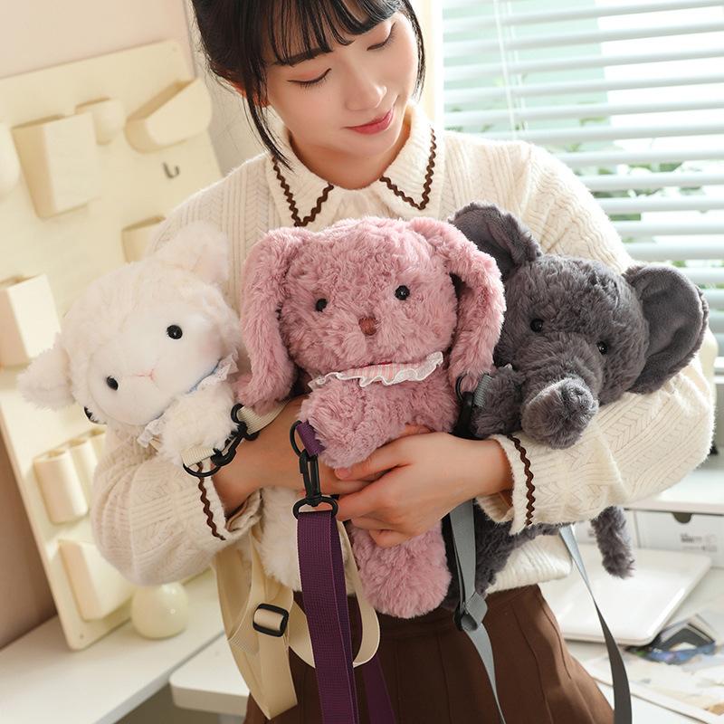 Spring Paradise Genuine Cartoon Bear Backpack Female Cute JK Girl Backpack Doll Plush Small School Bag