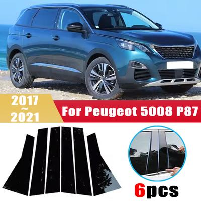 Pro Peugeot 5008 P87 2017 2018 6KS Fólie na střední sloupky oken Krytka B C Sloupky Samolepka Sloupek Příslušenství do auta