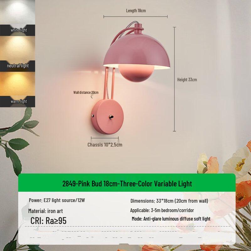 Minimalist Mushroom LED Wall Lamp