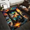 Colorful Fantasy Hourglass Patterned Carpet with Ocean and Sunset Design Suitable for Use As an Anti-slip for Living Room Bedroom Sofas