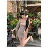 Sexy Spice Girl Pure Desire Shoulder Dress Women's Summer Super Figure Slim Hip Wrap Skirt Pure Desire Wind Short Skirt