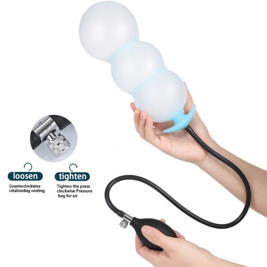 Anal Expander Helpful Excellent Stretchability Silicone Anal Stimulator Inflatable Anal Plug Butt Sex Stimulator Anal Stimulator