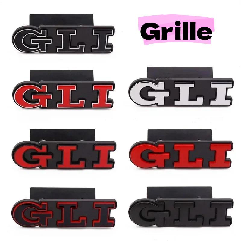 3D Metal Car Letters GLI Logo Rear Trunk Front Grill Badge Emblem Sticker Decals For Jetta MK2 MK4 MK5 MK6 MK7 MK8