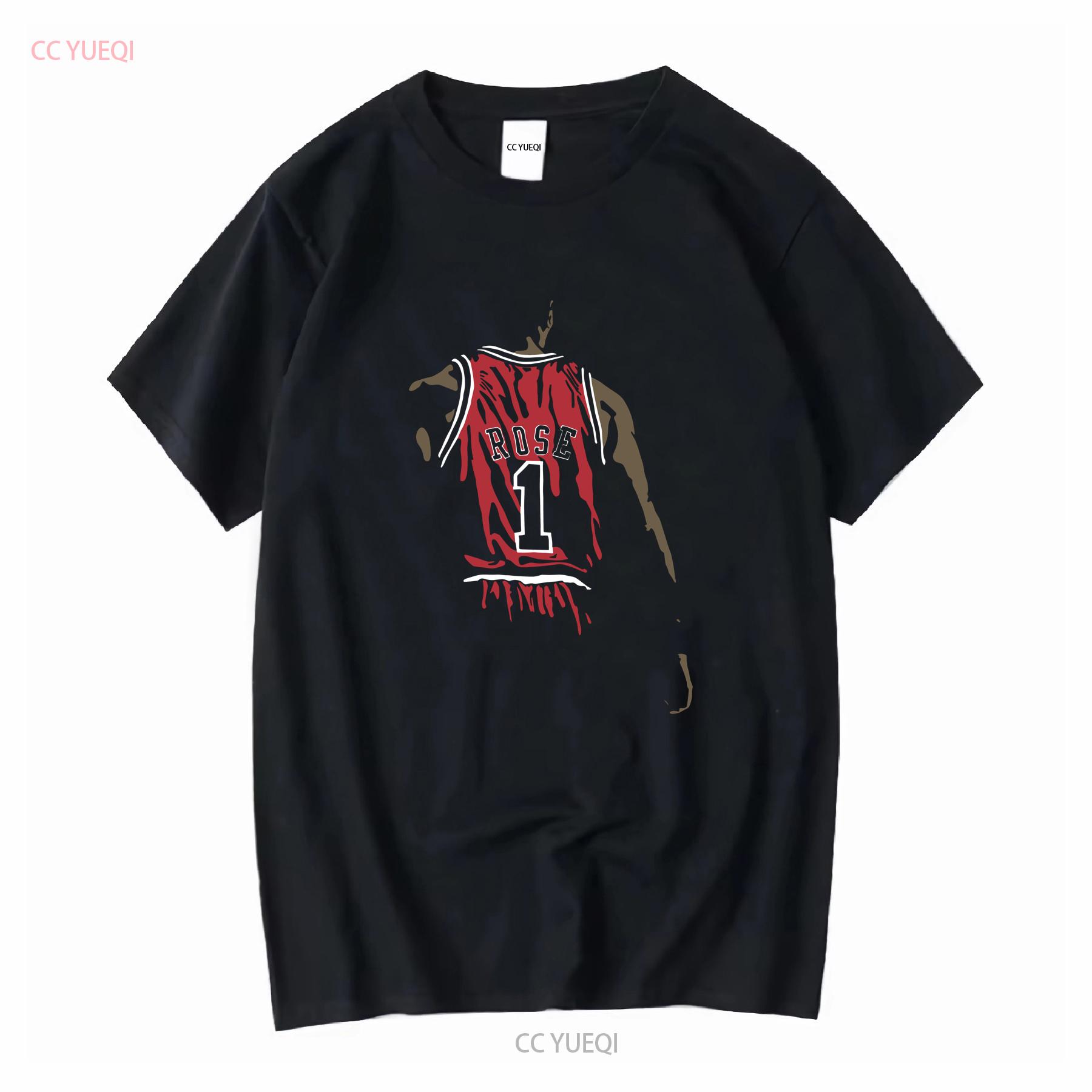 

Derrick Rose Silhouette T Shirt long or short sleeves vintage Washed Stretched Unisex designer clothes Stylish Comfortable 4XL