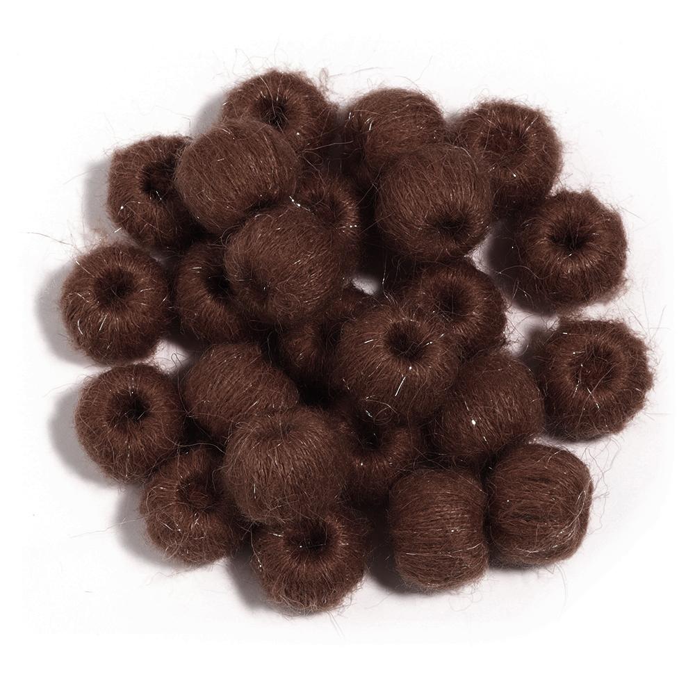 10pcs Plush Mohair Ball Beads Colorful Soft Pompom Beads For DIY Jewelry Making Handmade Clothing Earrings Decor Accessories