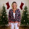 Women'S  Sweater Cute Fun Printing Sweater Fall And Winter Long Sleeve Knitted Sweater